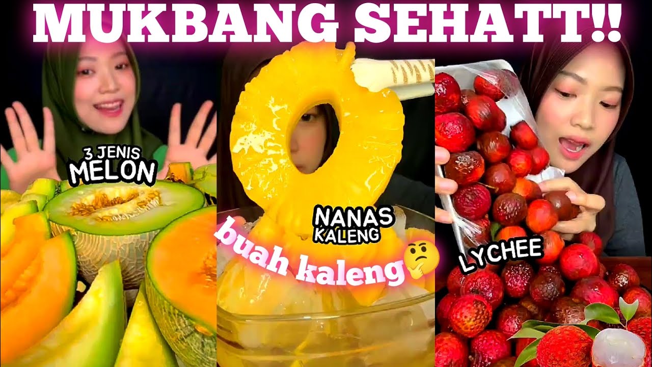 KOMPILASI VIDEO MUKBANG BUAH ASLI & BUAH KALENGG‼️‼️|| KAK ULFA