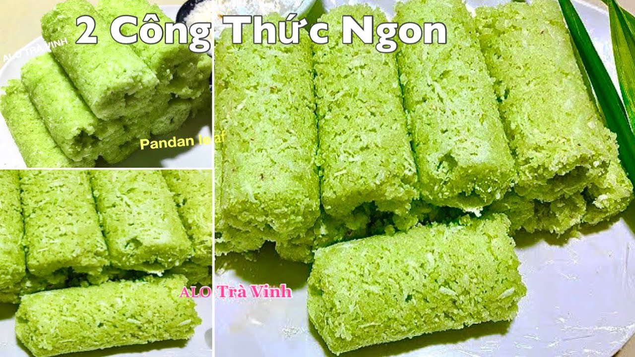 2 Cách Làm BÁNH ỐNG LÁ DỨA Dùng Khuôn- Không Dùng Khuôn, Cực Kỳ Ngon- Pandan Rice Cake