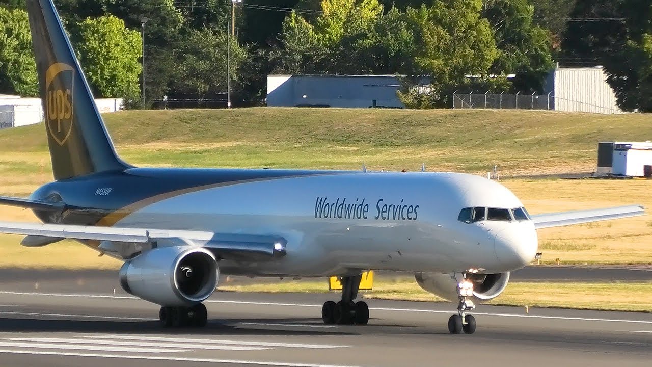 UPS Airlines Boeing 757 Freighter Heavy Takeoff at Portland PDX Airport | Plane Spotting