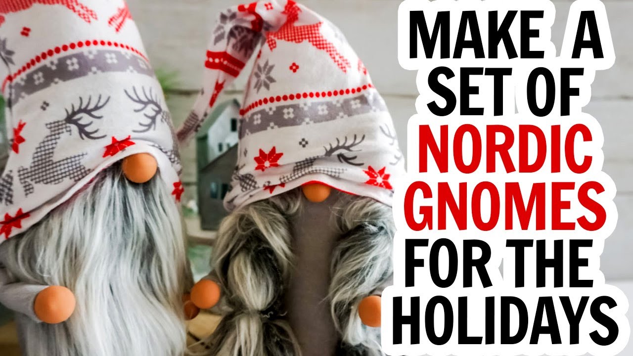 Scandinavian Gnomes / DIY Gnome / DIY Christmas Gnome No Sew Tutorial / Elegant Holiday Gnomes