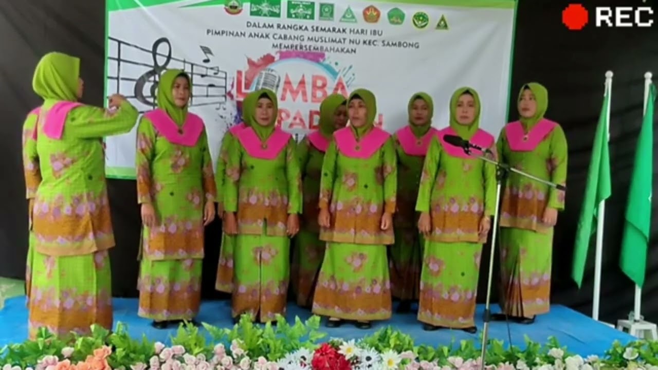 MARS MUSLIMAT DAN PEREMPUAN ASWAJA oleh  Juara 1 Paduan Suara Muslimat NU Ranting Biting Hebat