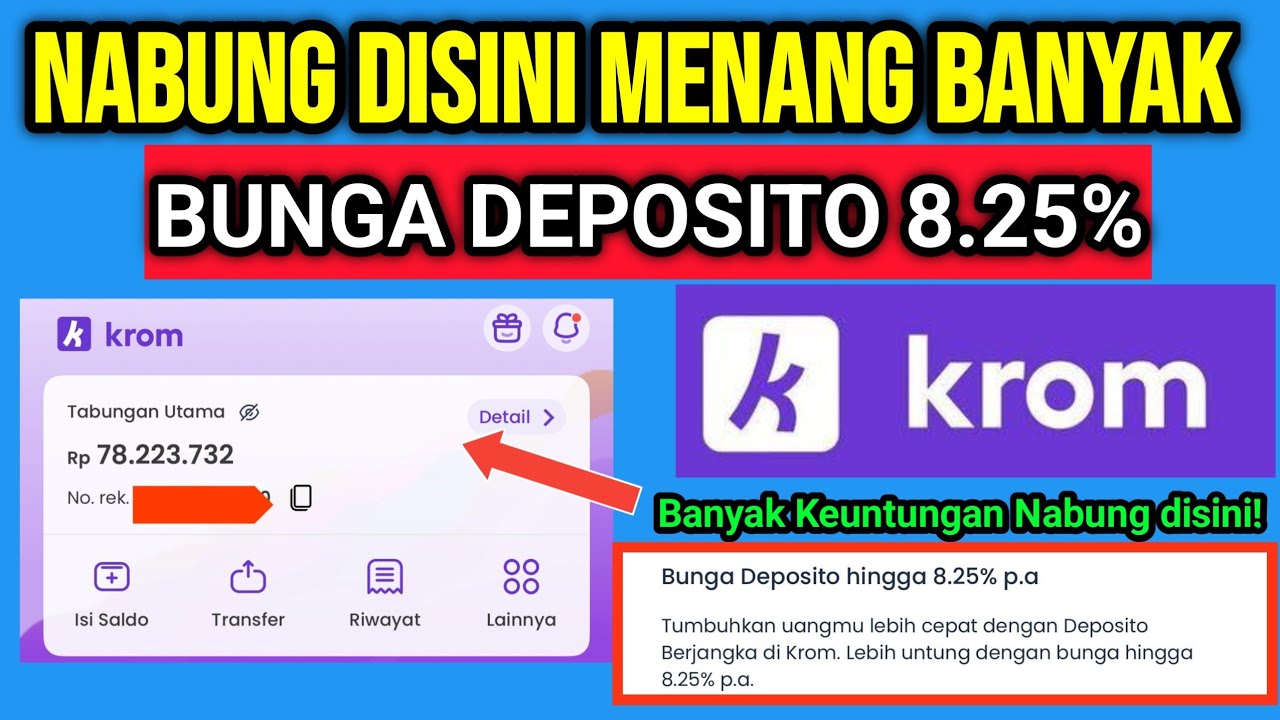 💰Keuntungan Nabung di Krom Bank Cair Tiap Bulan