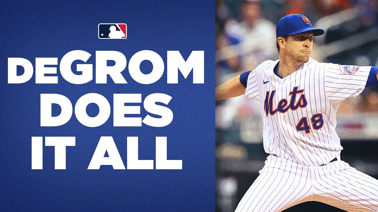 Jacob deGrom is UNREAL as he lowers his ERA to 0.54! (Records 10 Ks and drives in 2!)