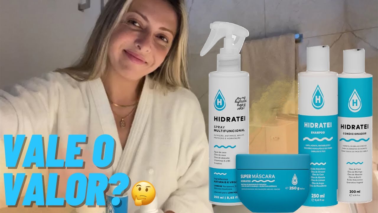 Resenha HIDRATEI💧linha completa sem fonte de calor | Cabelo fino, loiro e raiz oleosa
