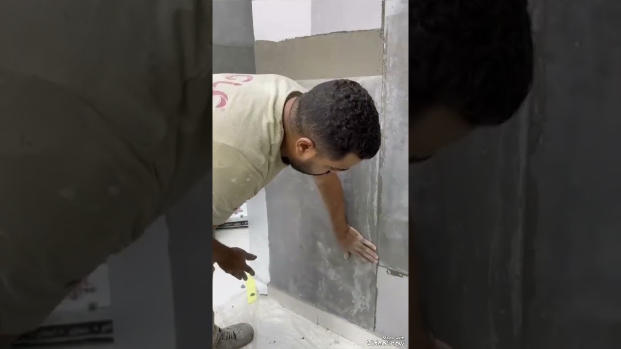 طريقة عمل ديكور كونكريت افكت شركة الجزيرة #Concret#Decor#الجزيرة#للدهانات