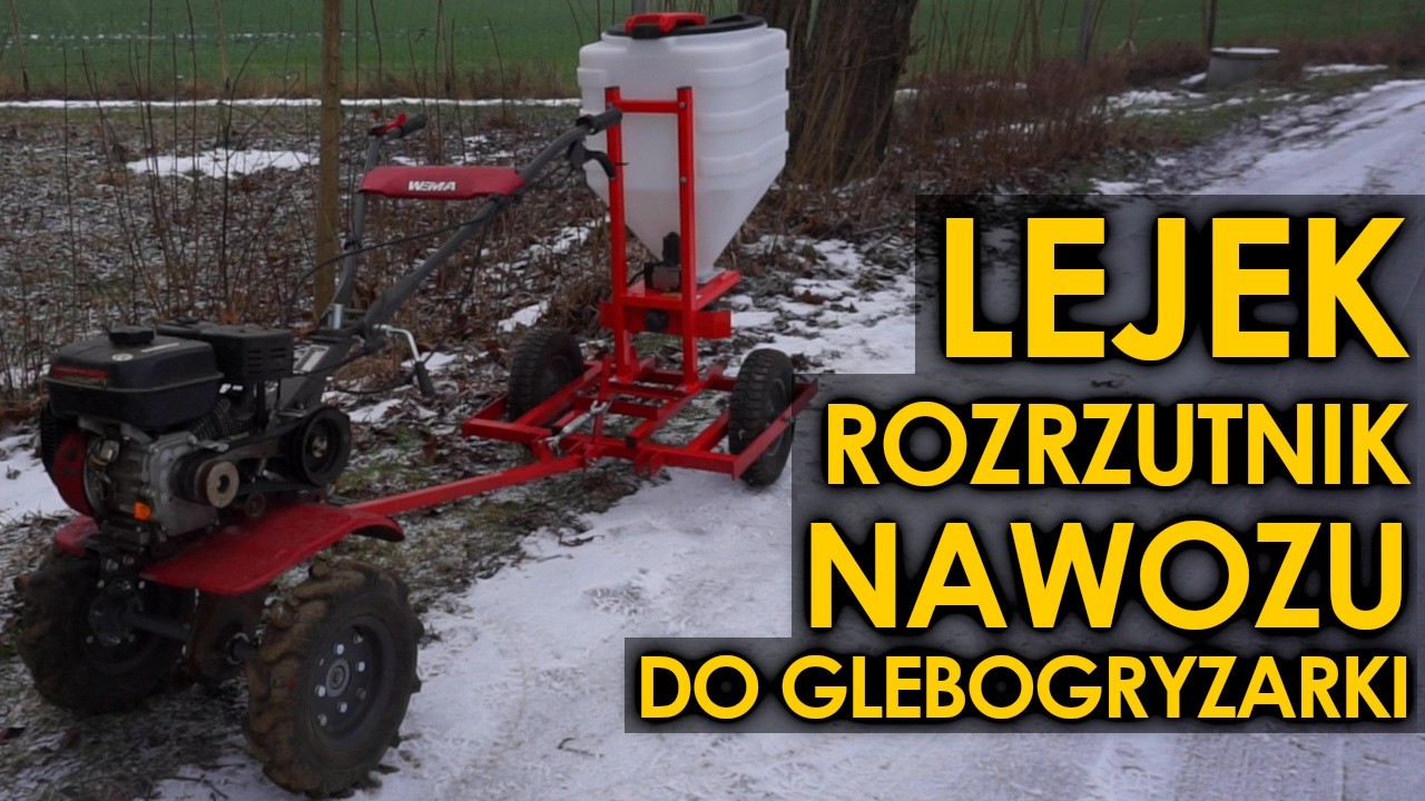 Lejek - rozrzutnik nawozu do ciągnika jednoosiowego