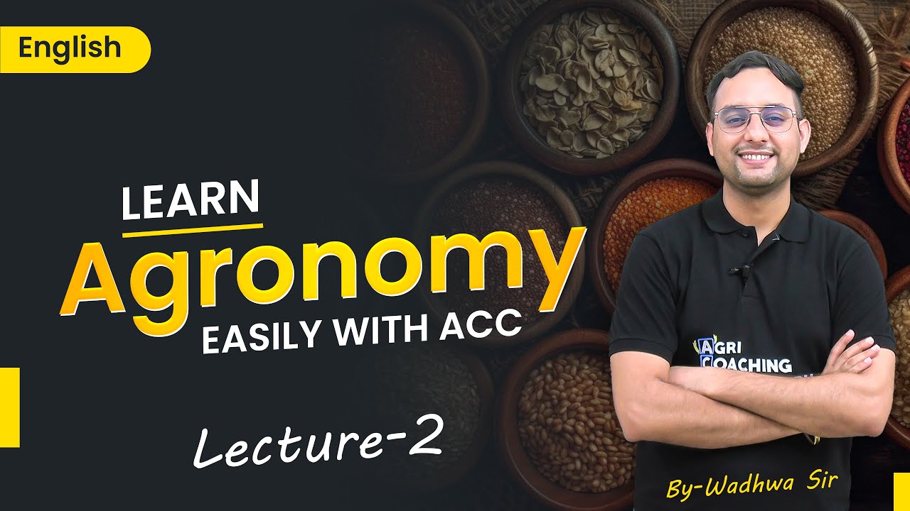 FREE CLASSES: Agronomy-2 | English Medium I Classification of Crops-II | Agri Coaching Chandigarh
