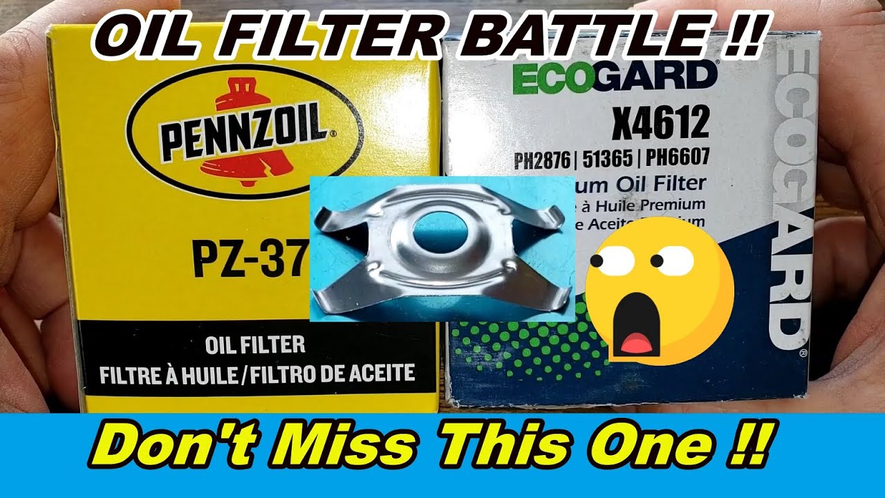 Pennzoil PZ-37 Oil Filter Cut Open vs. Ecogard X4612 Oil Filter Cut Open