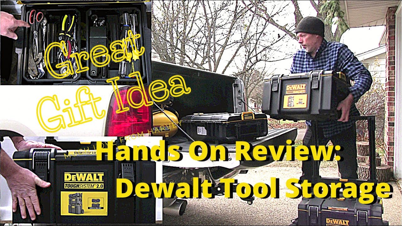 DEWALT TOUGHSYSTEM 2.0 Mobile Storage System/Tool Box Set Up, Review With Real Life Tools/Gift Idea