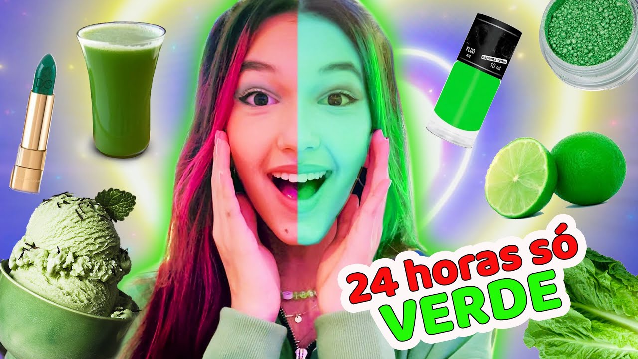 FAZENDO TUDO VERDE POR UM DIA INTEIRO | Luluca
