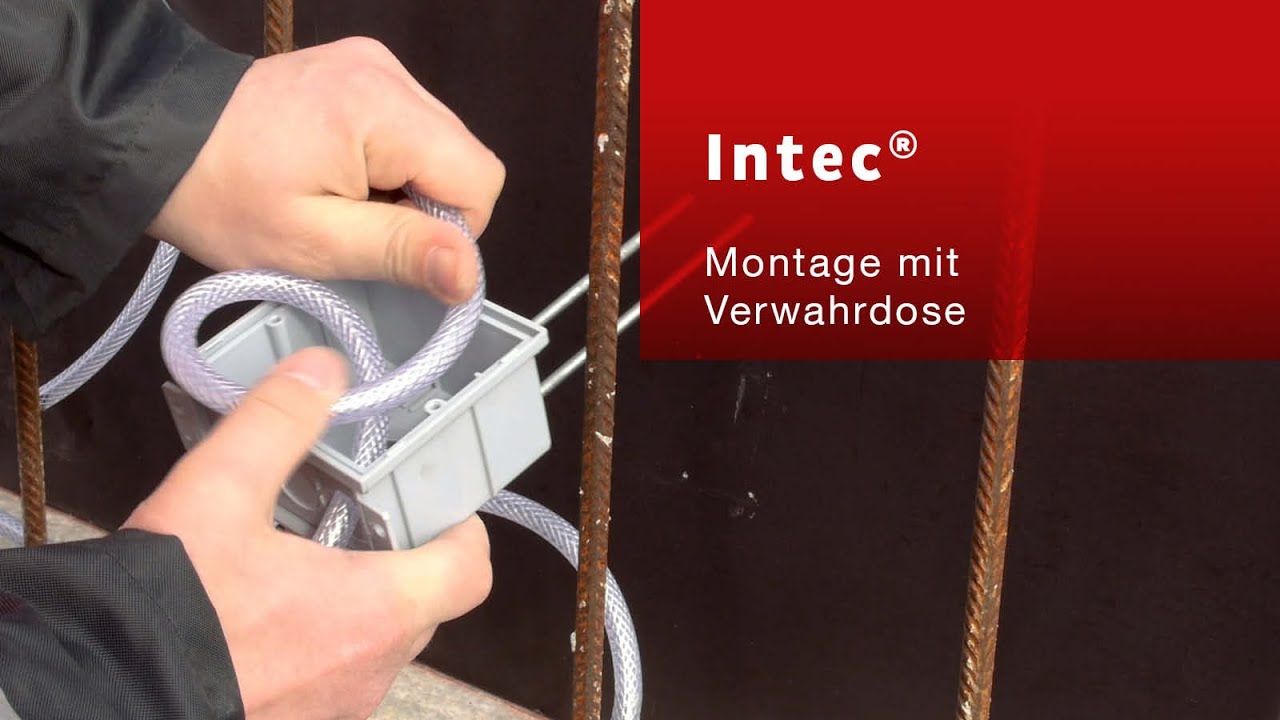 Intec® injection hose - mounting with access box in construction joints in concrete construction