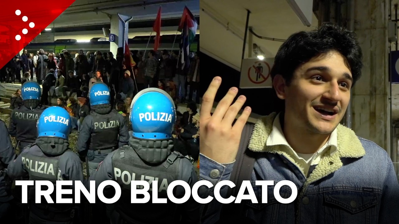 Pisa, manifestanti bloccano un treno con mezzi militari. Viaggiatori fermi in stazione da ore