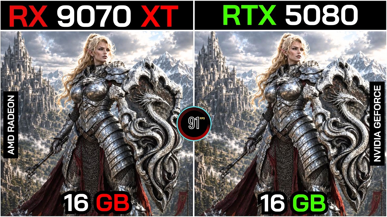 RX 9070 XT VS RTX 5080+ Ryzen&trade; 7 9800X3D : TEST IN 20 GAMES
