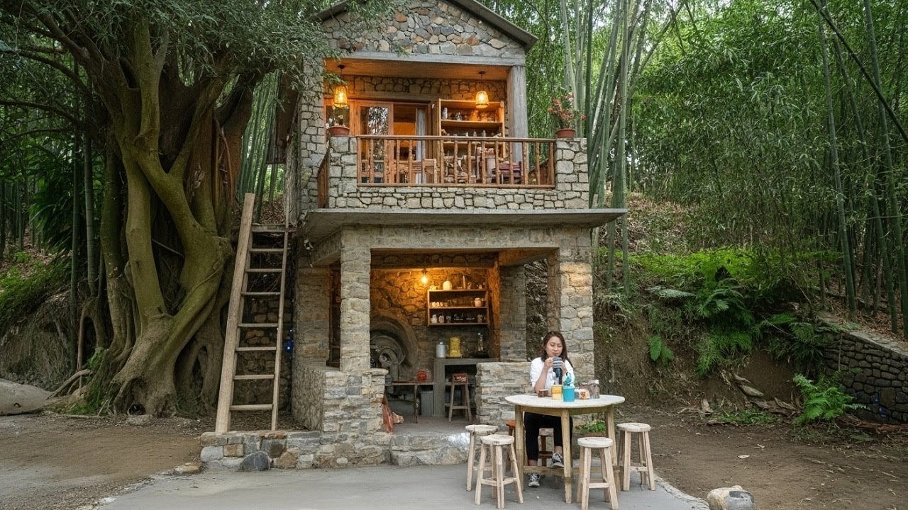 Girl Building Relaxing Retreat in the Wilderness for $1500