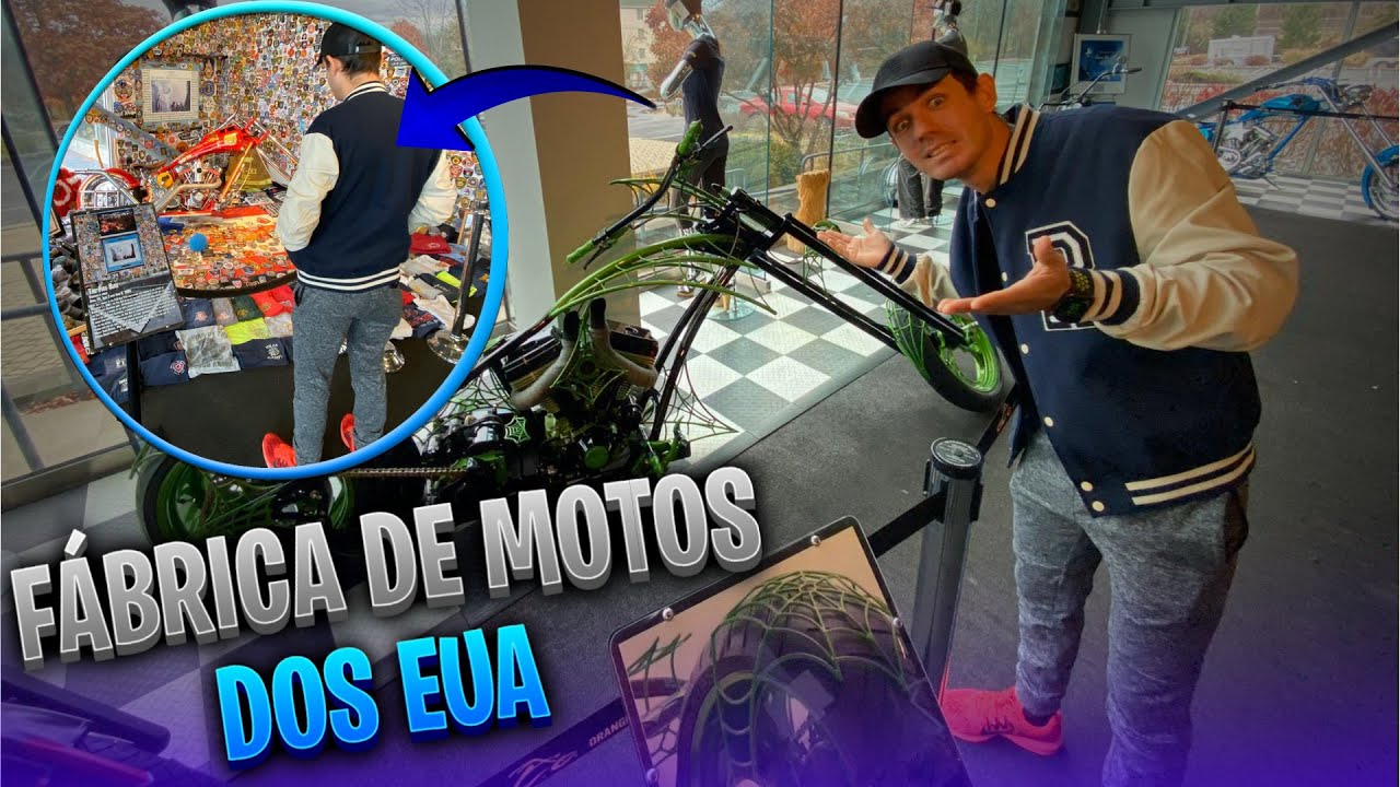 Entrei na fábrica de moto do programa American Chopper 🇺🇸