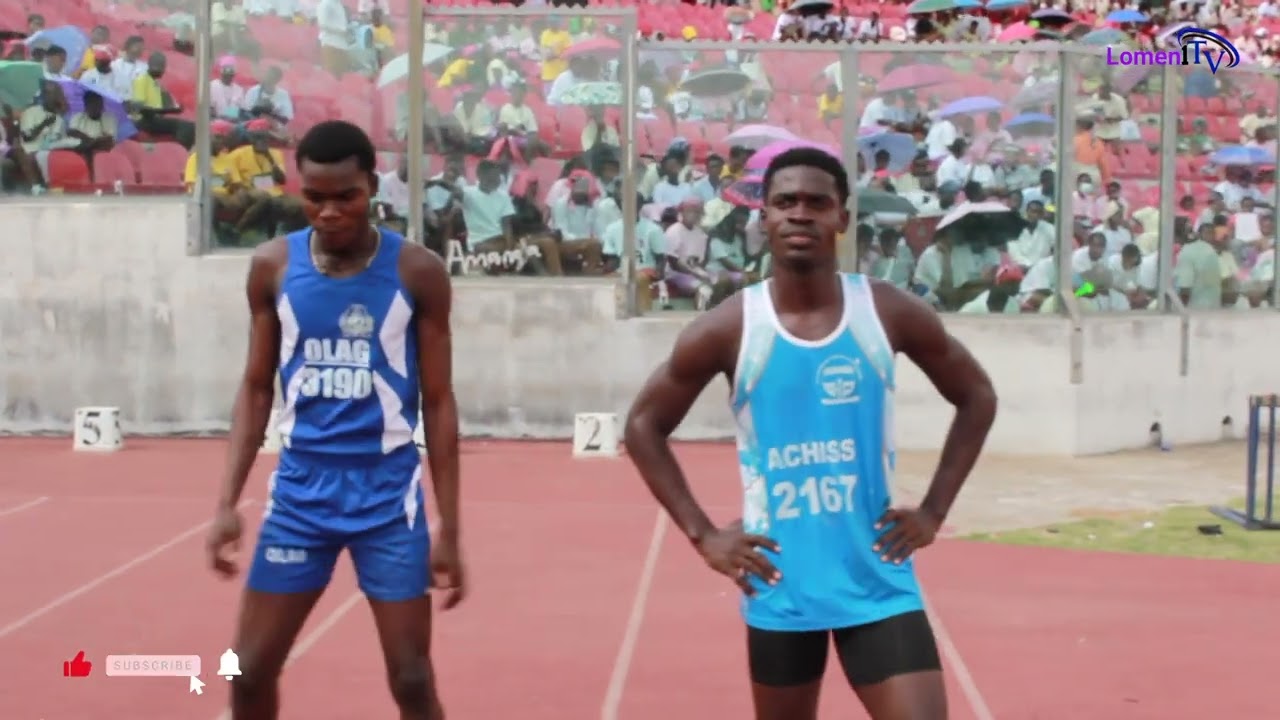 Boys 100m final. 10.46sec. zone 3. Ashanti region Interco 2026.