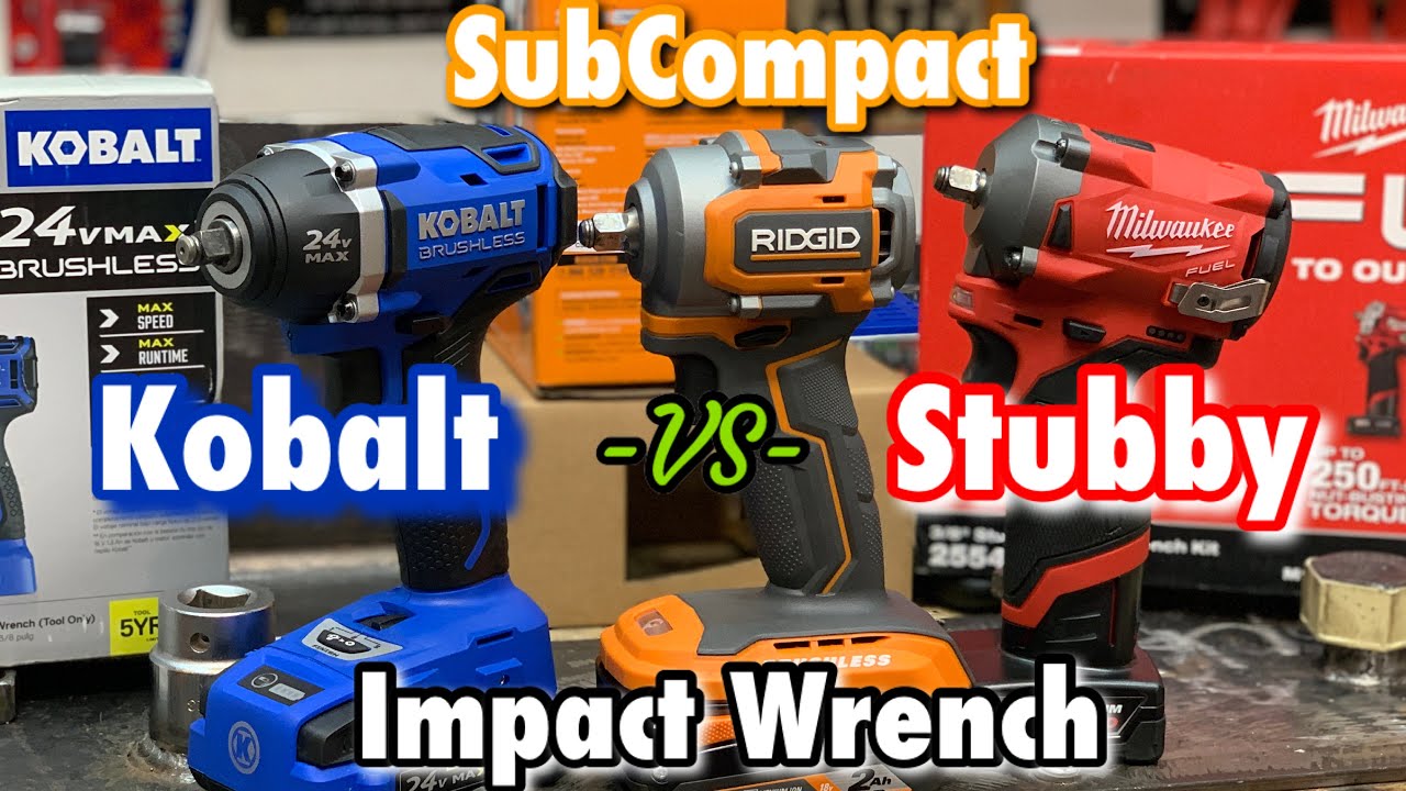 Milwaukee FUEL M12 Stubby Vs Ridgid SubCompact vs Kobalt Impact Wrench Torqued Right