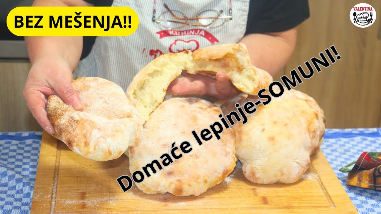 Lepinje - Ovakve nema ni u jednoj PEKARI❗DOMAĆI SOMUNI za 5 minuta bez mešenja❗