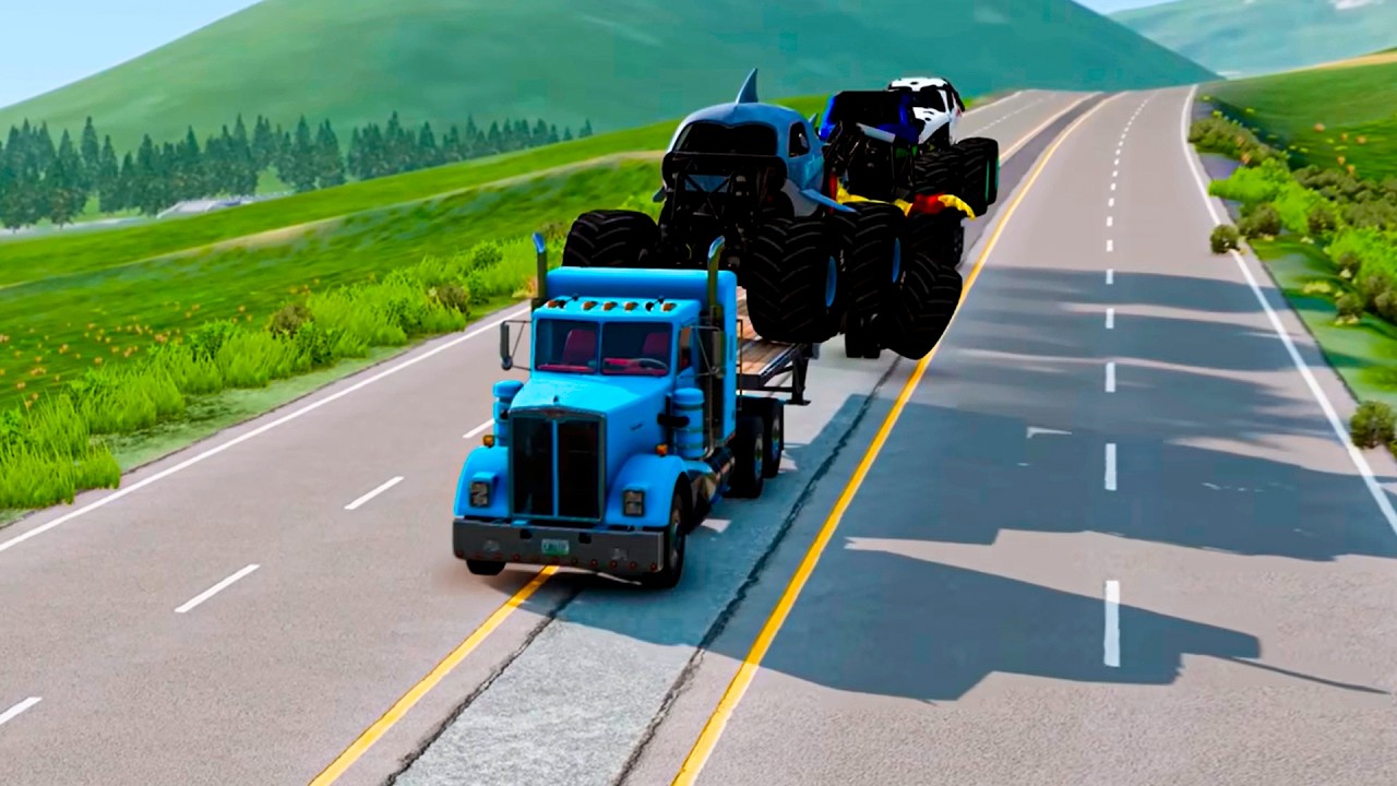 jeeps cross the river BeamNG.Drive