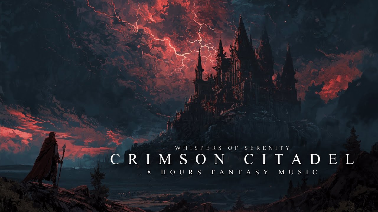 Crimson Citadel | 8 Hours Fantasy Sleep Music | Fantasy Ambience for Deep Rest & Relaxation
