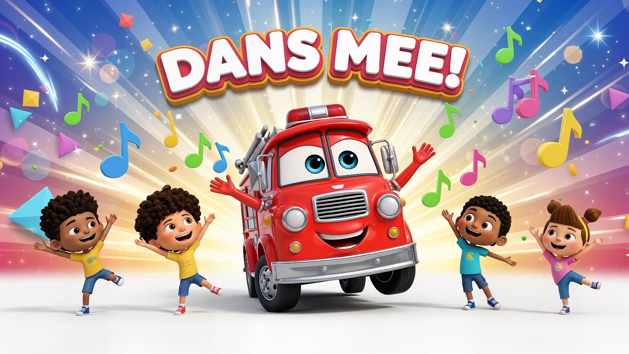 🚨 Dans Mee met de Brandweerauto! 🎵 | Vrolijk 3D Kinderlied