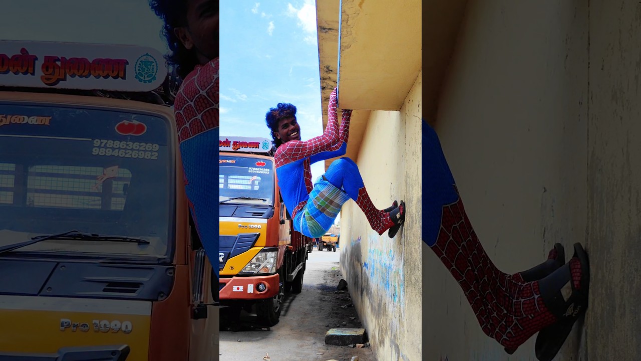 🕷️ Spiderman Getup Poi Picha Yetuganuma 🤯Vibe Panrom 🥳 Challenge 👍 Vibe Man 😎 #shorts #challenge