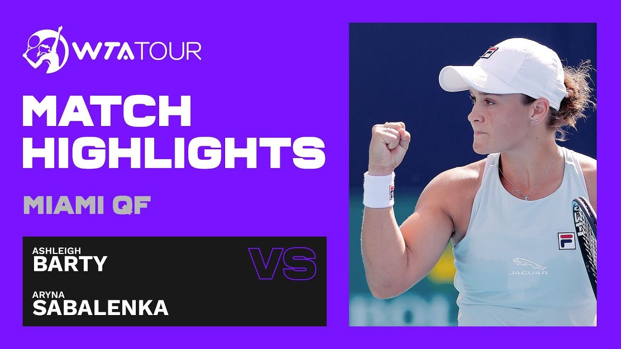 Ash Barty vs. Aryna Sabalenka | 2021 Miami Open Quarterfinals | WTA Match Highlights