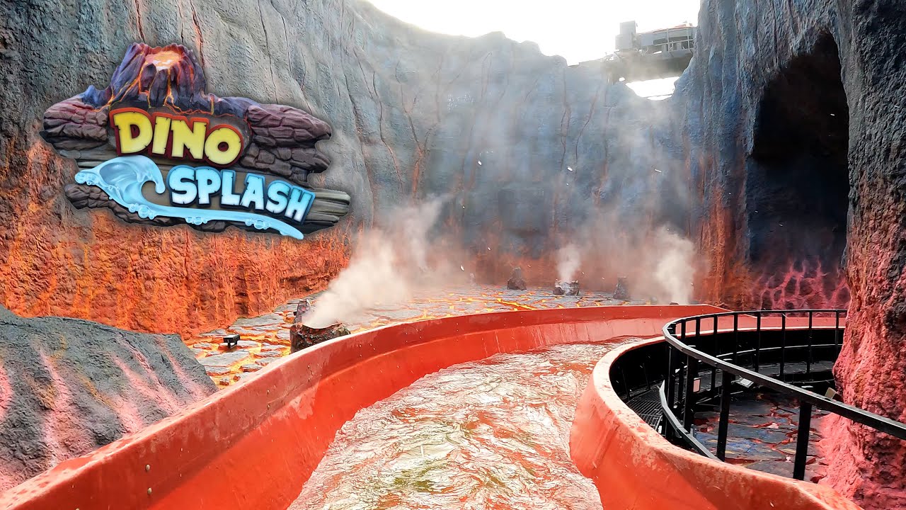 DinoSplash [4K] Front Seat POV - Plopsaland De Panne
