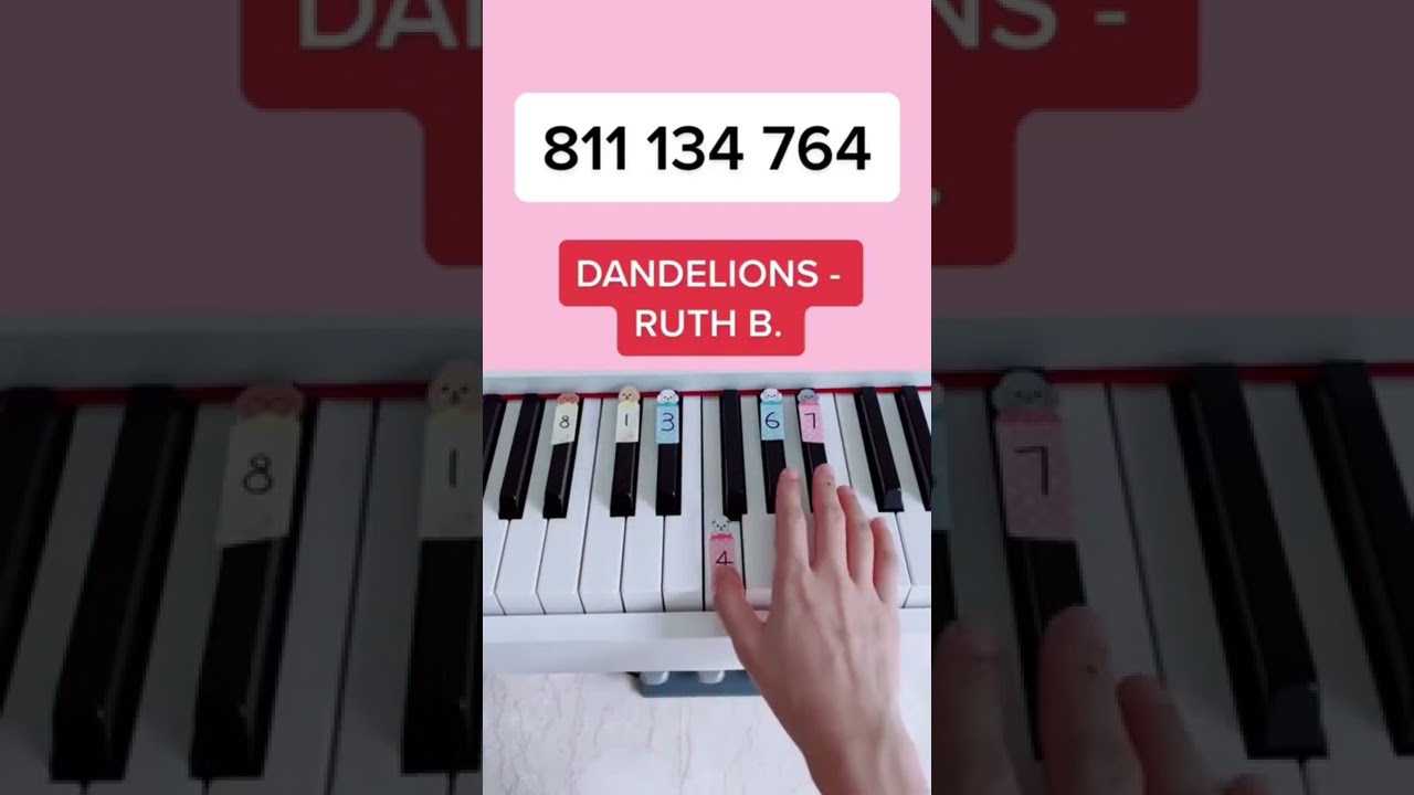 Dandelions - Ruth B. (Piano Tutorial) #dandelionsruthb #dandelions #pianotutorialeasy