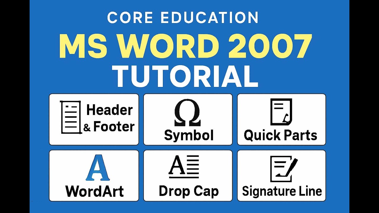 Master MS Word 2007: Header/Footer, WordArt, Drop Cap & More!