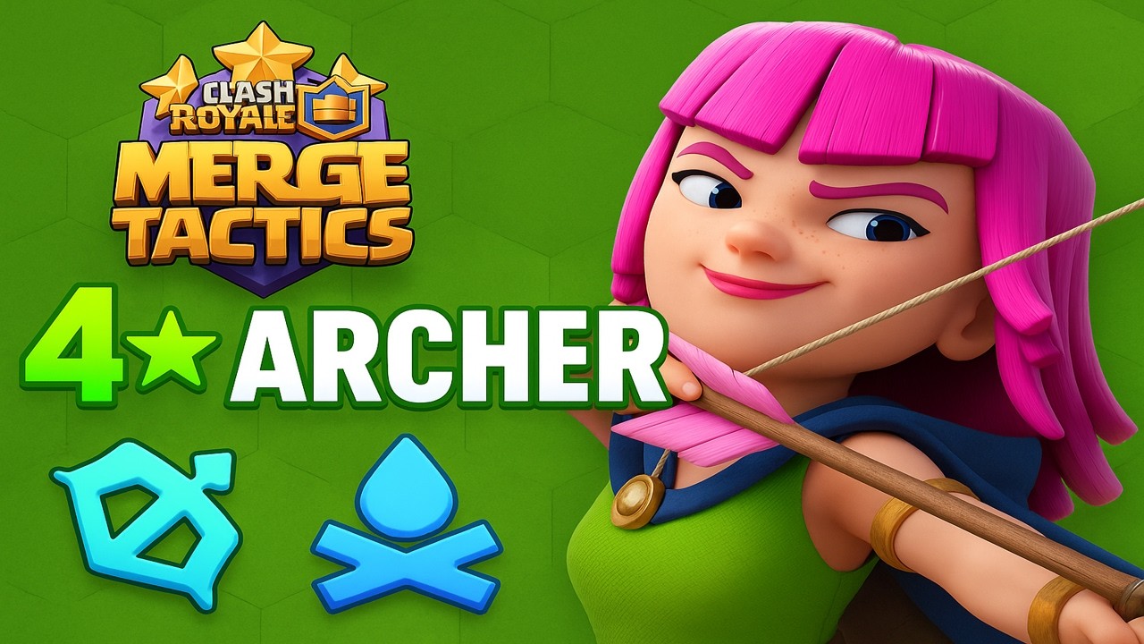 This 4⭐ Archer Snipes EVERYTHING in Merge Tactics! (Clash Royale)