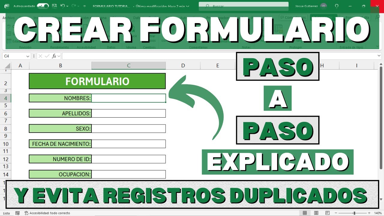 Como CREAR un FORMULARIO en EXCEL desde CERO ✅