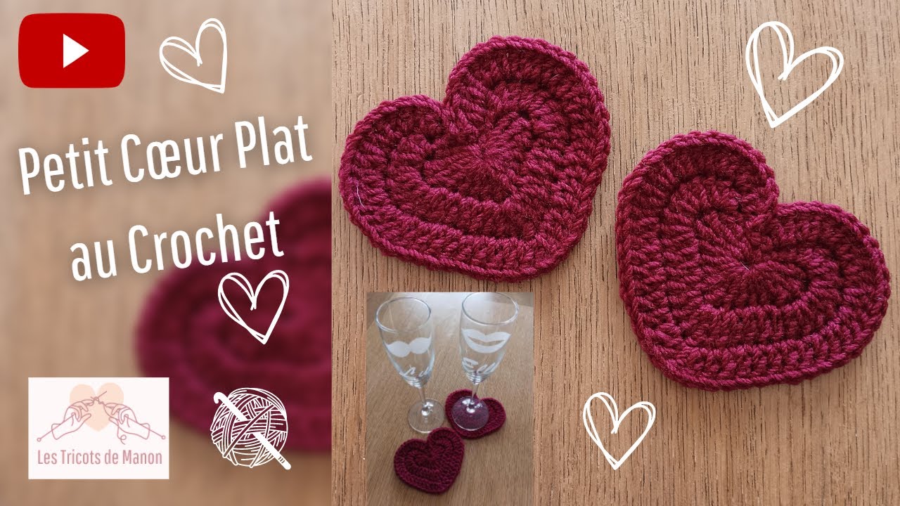 Petit Cœur Plat au Crochet ❤️ *Tuto St Valentin* ❤️