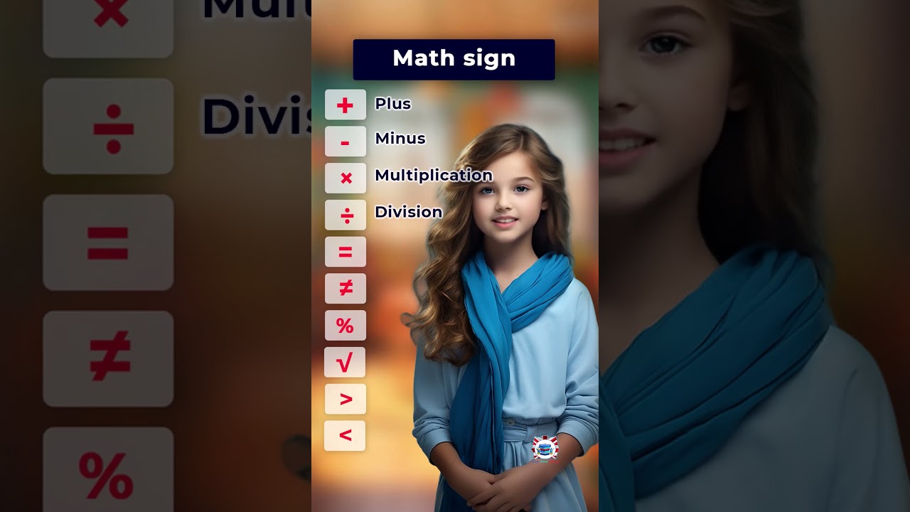 math sign #improveenglish  #learnenglish #languagelearning