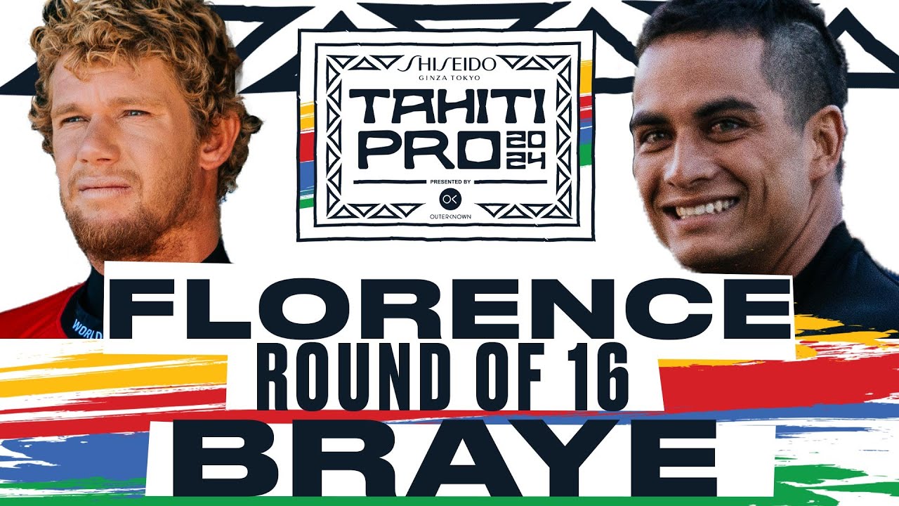 John John Florence vs Mihimana Braye | SHISEIDO Tahiti Pro pres by Outerknown 2024 - Round of 16