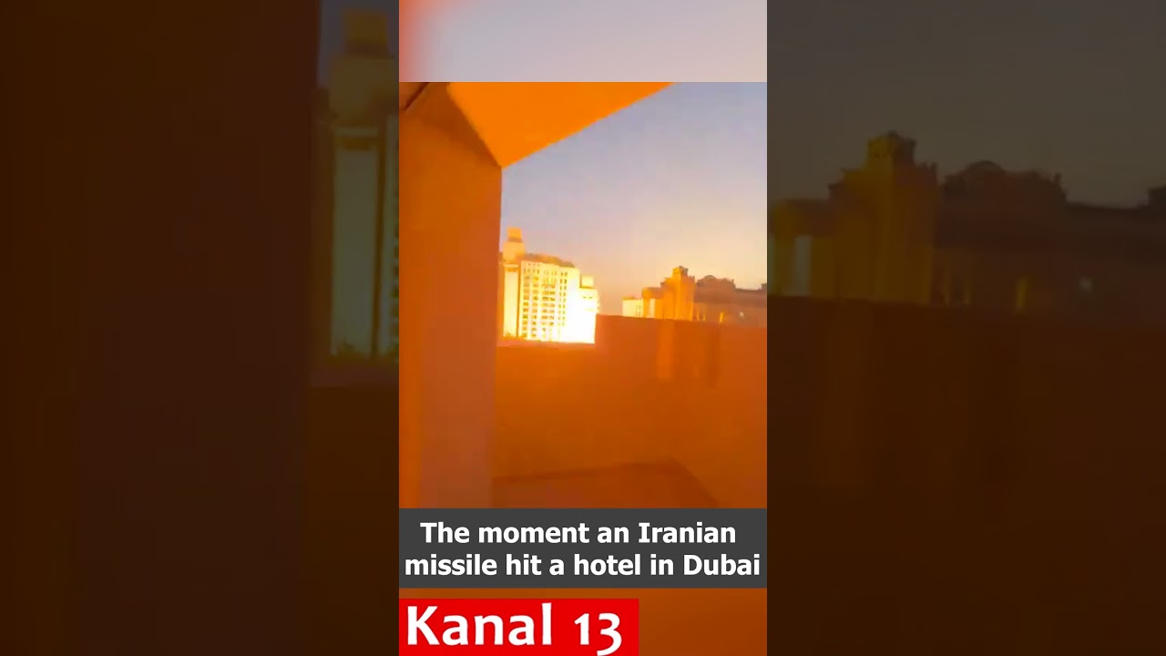 The moment an Iranian missile hit a hotel in Dubai
