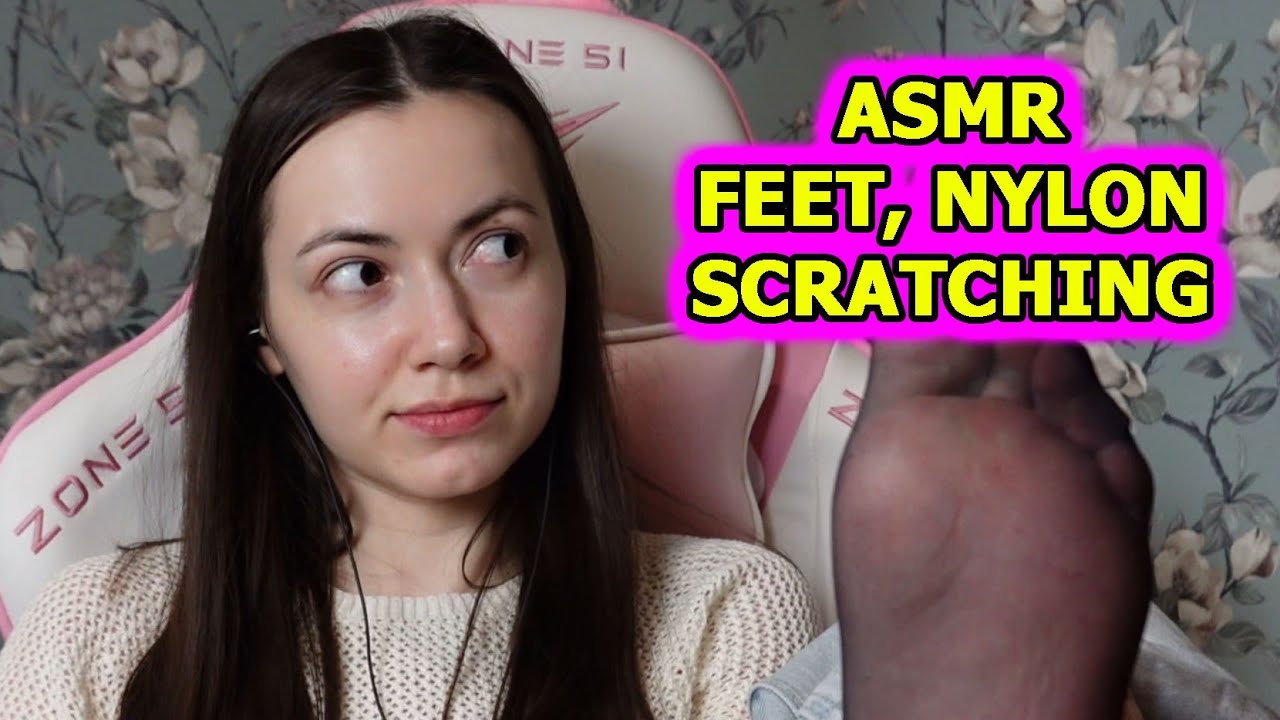 ASMR: feet, nylon, scratching 