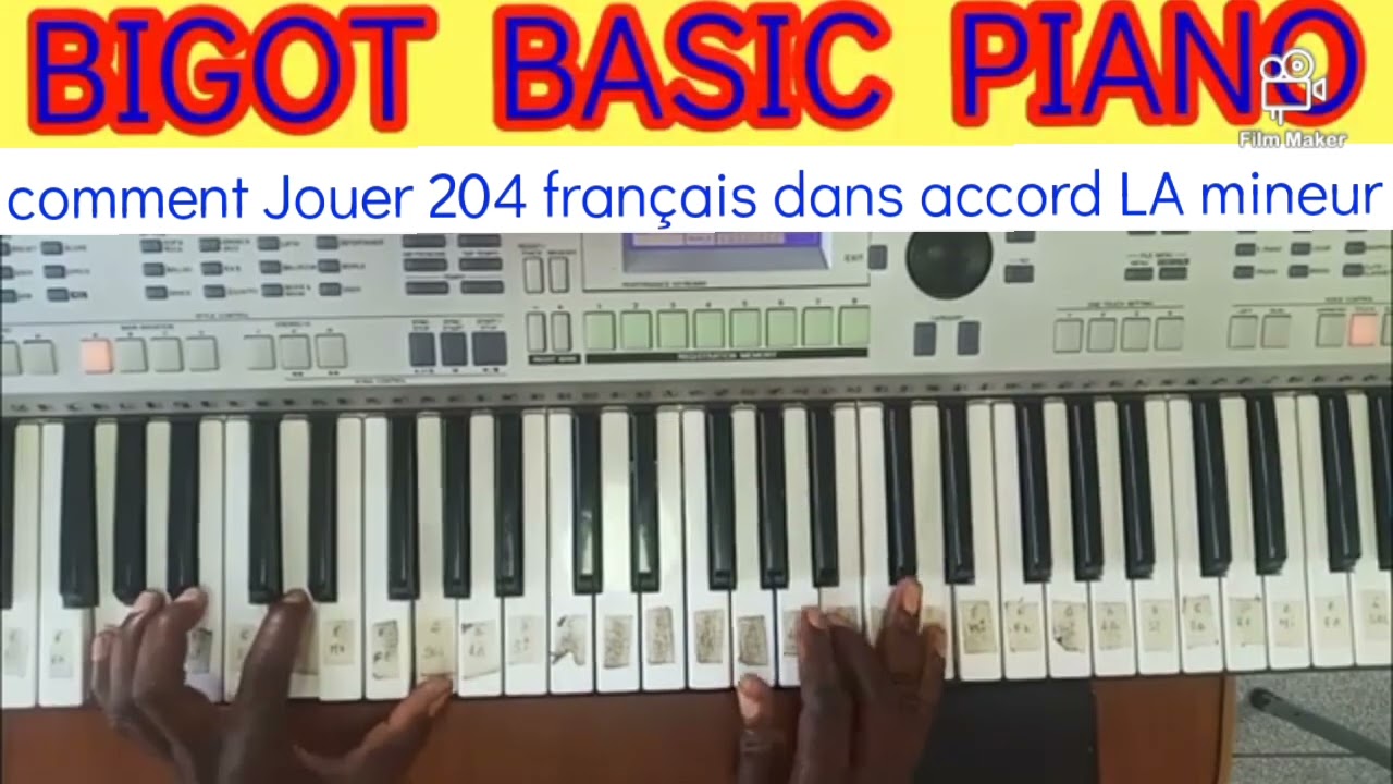 Aprann jwe 204 français avec 5 akò nan 👉🎹 LA mineur.     parole Éternel  