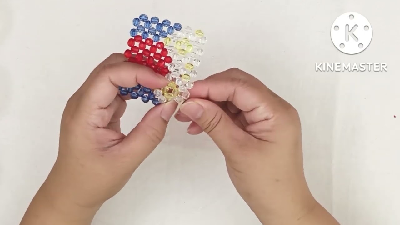 Philippine Flag Beaded Keychain Part 2