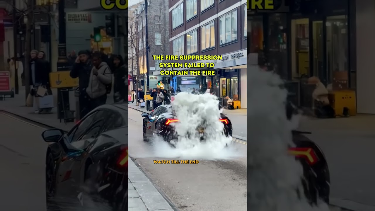 lamborgini on fire