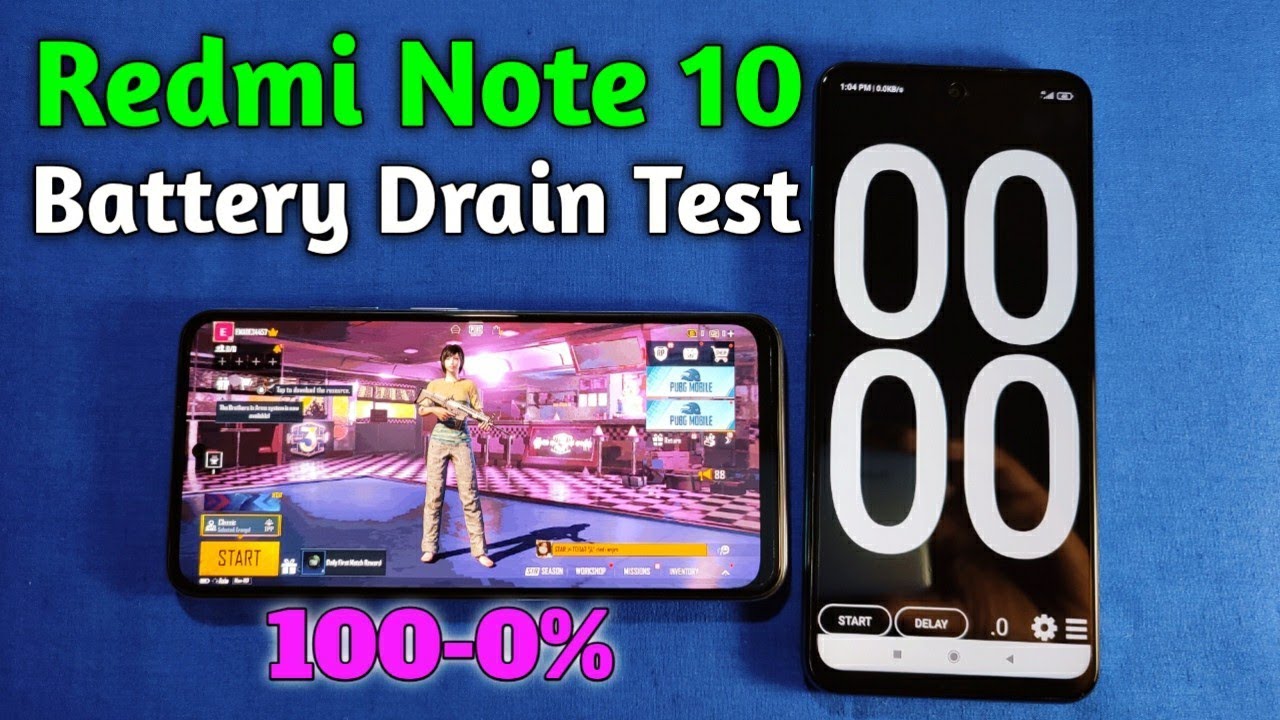 Redmi Note 10, Battery Drain Test & PUBG Gaming Test |