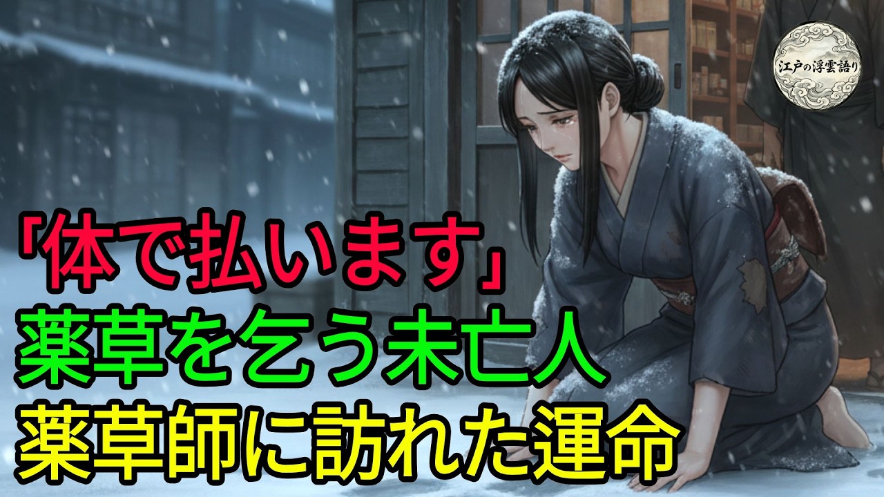 吹雪の夜に出会った薬草師と未亡人、互いに救われた奇跡の物語 | 江戸時代 | 民話 | 野談 | 時代劇 | 昔話 | 説話 | 朗読 | 伝説 |