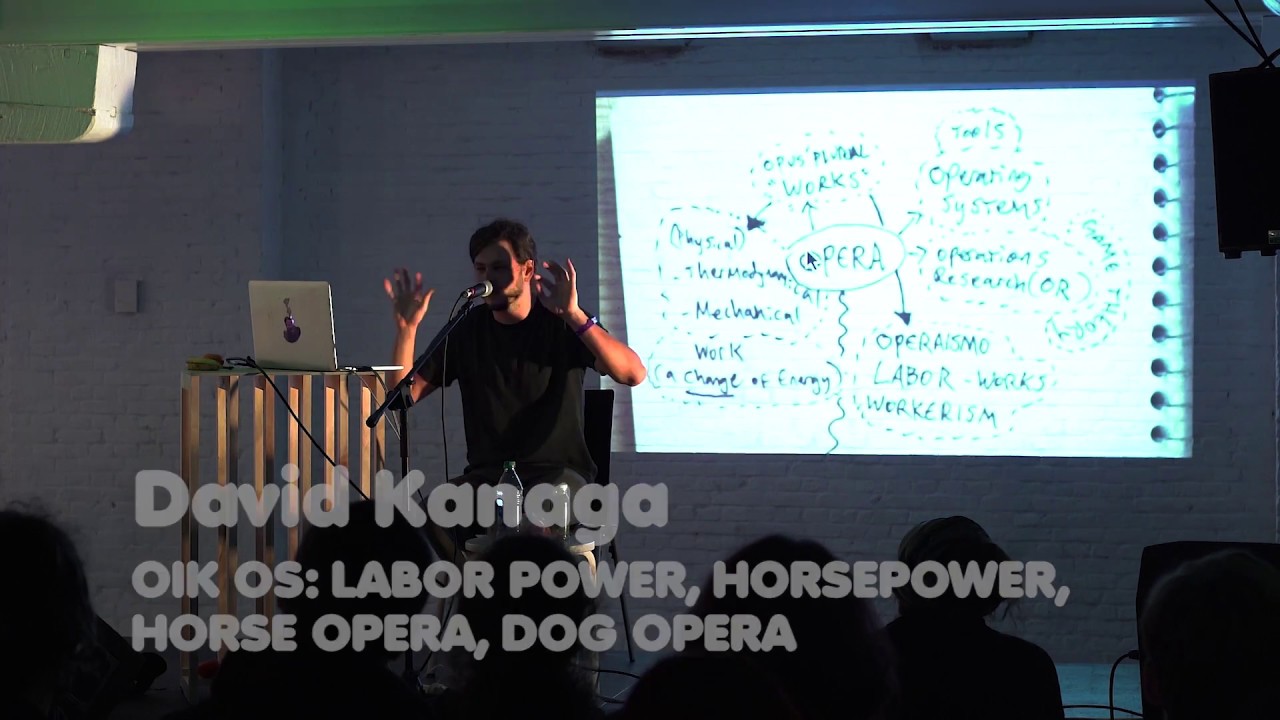 David Kanaga: OIK OS - Labor Power, Horsepower, Horse Opera, Dog Opera (Screenshake 2016)