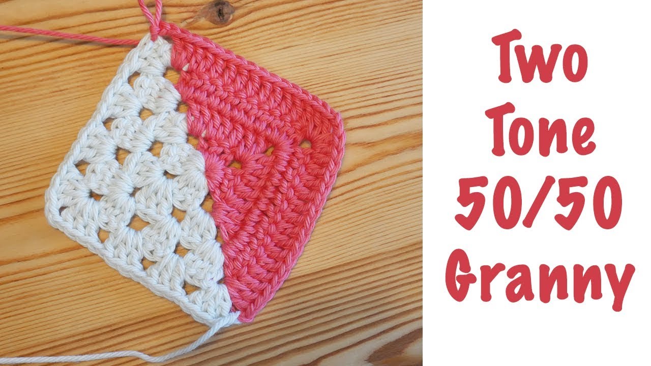 Blossom Crochet: Two Tone 50/50 Granny Squares! (EASY & beautiful!)