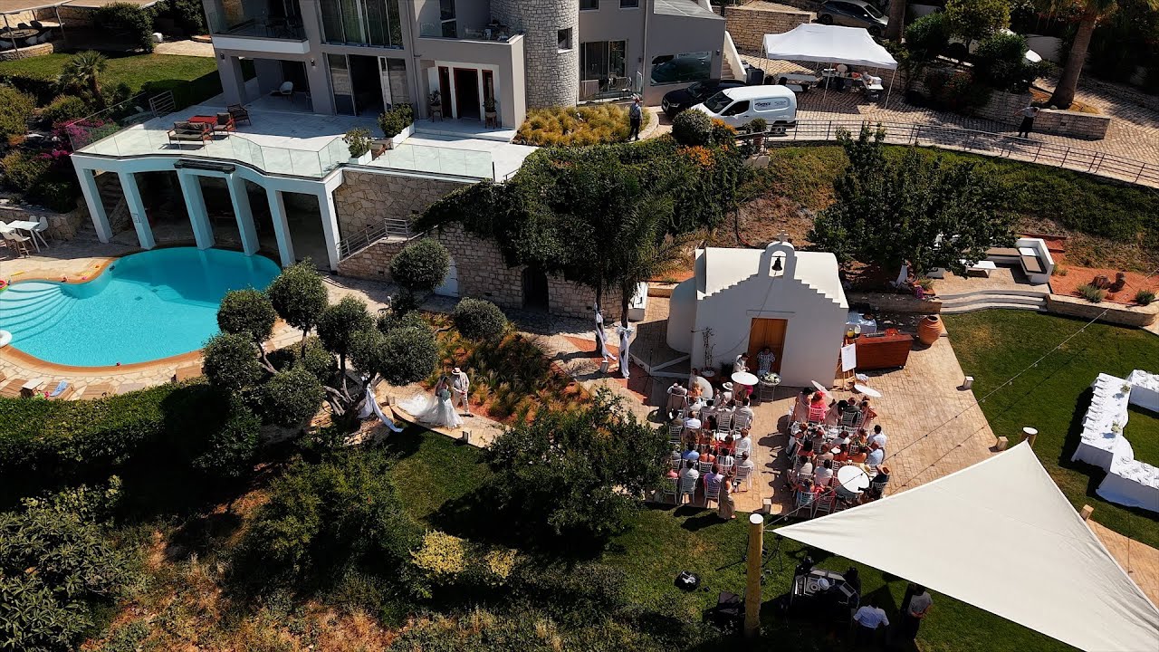 Beautiful destination wedding at the Villa Lime Estate, in Rethymno, Crete, Greece.