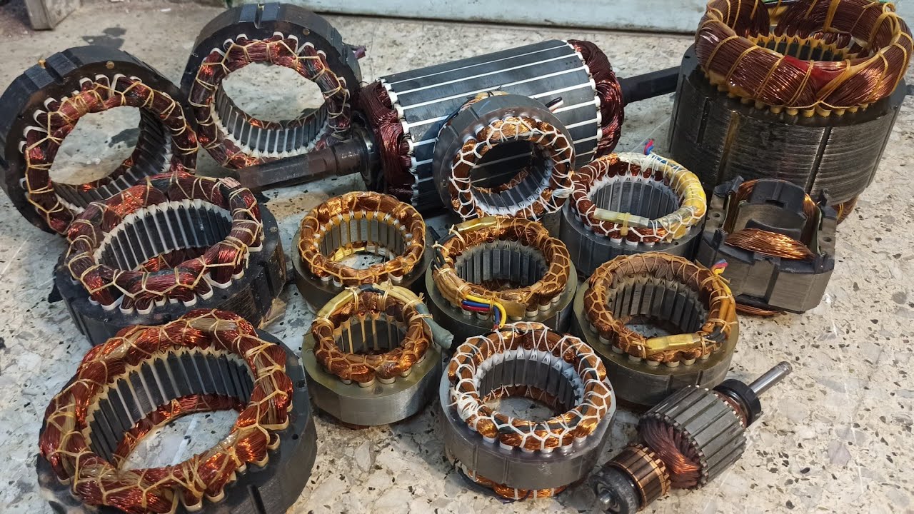 sorting different kind of motors for later scrapping...