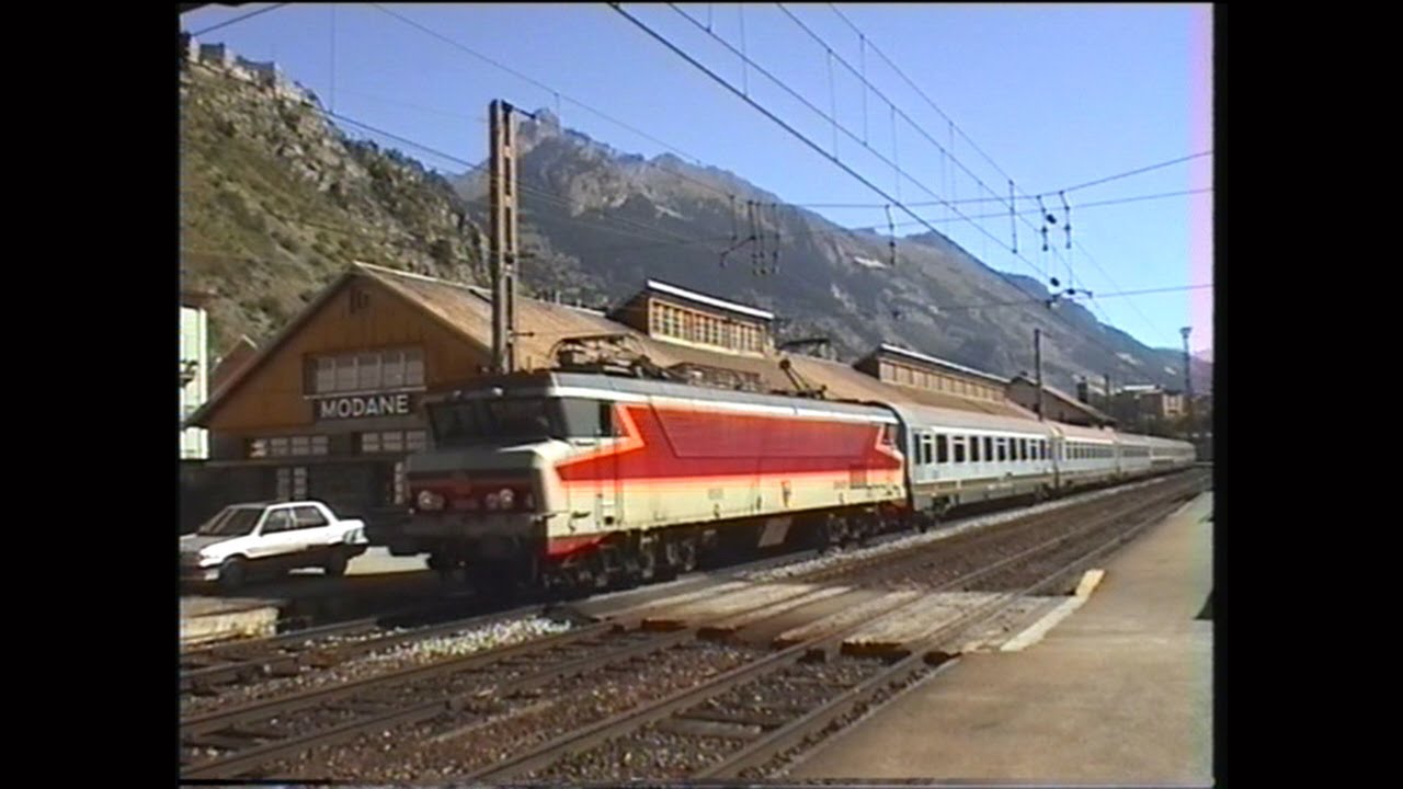 SNCF - Stazione di Modane  e deposito. - Gare de Modane et dépôt de locomotives - Luglio 1996