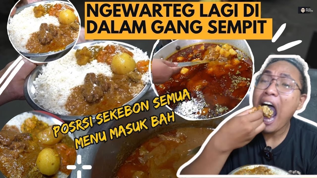 WARTEG NASI CAMPUR🇮🇳PORSI SEKEBON SEMUA LAUK MASUK KE PIRING SAMPE TUMPAH” DIKASI BONUS SMA ABGNYA