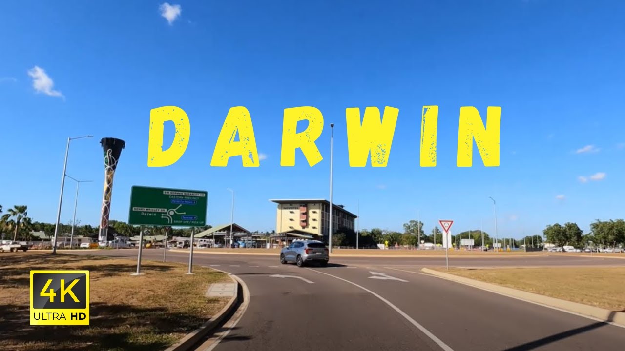 Darwin International Airport to Darwin City - 4K Darwin City Driving Virtual Tour 2023