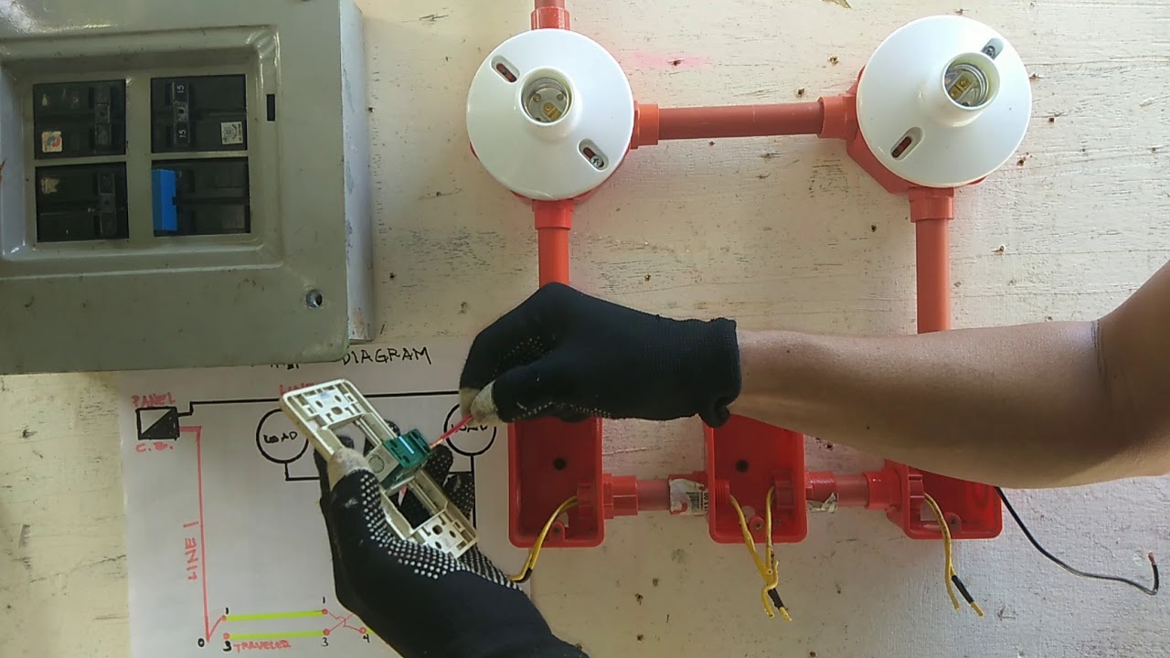 4way switch installation with 2 bulb in parallel connection - House Dr tutorial
